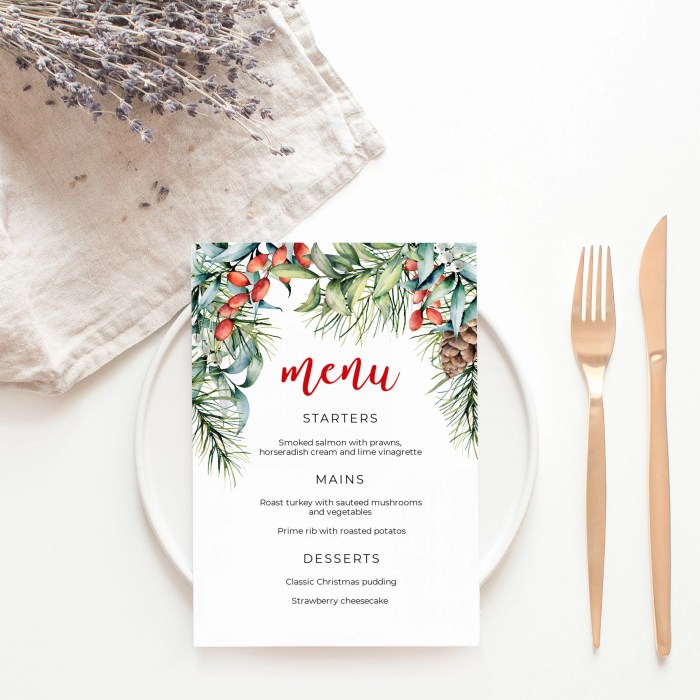 Festive Menu Templates